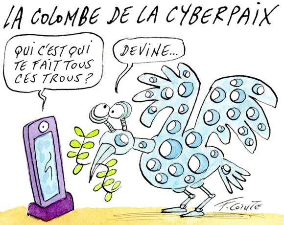 Dessin: Quand l’activité cyber des États-nations rejoint la cybercriminalité